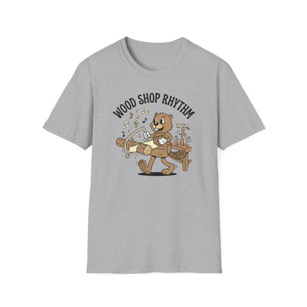 Wood Shop Rhythm T-Shirt – Cute Beavers Carpentry Graphic Tee