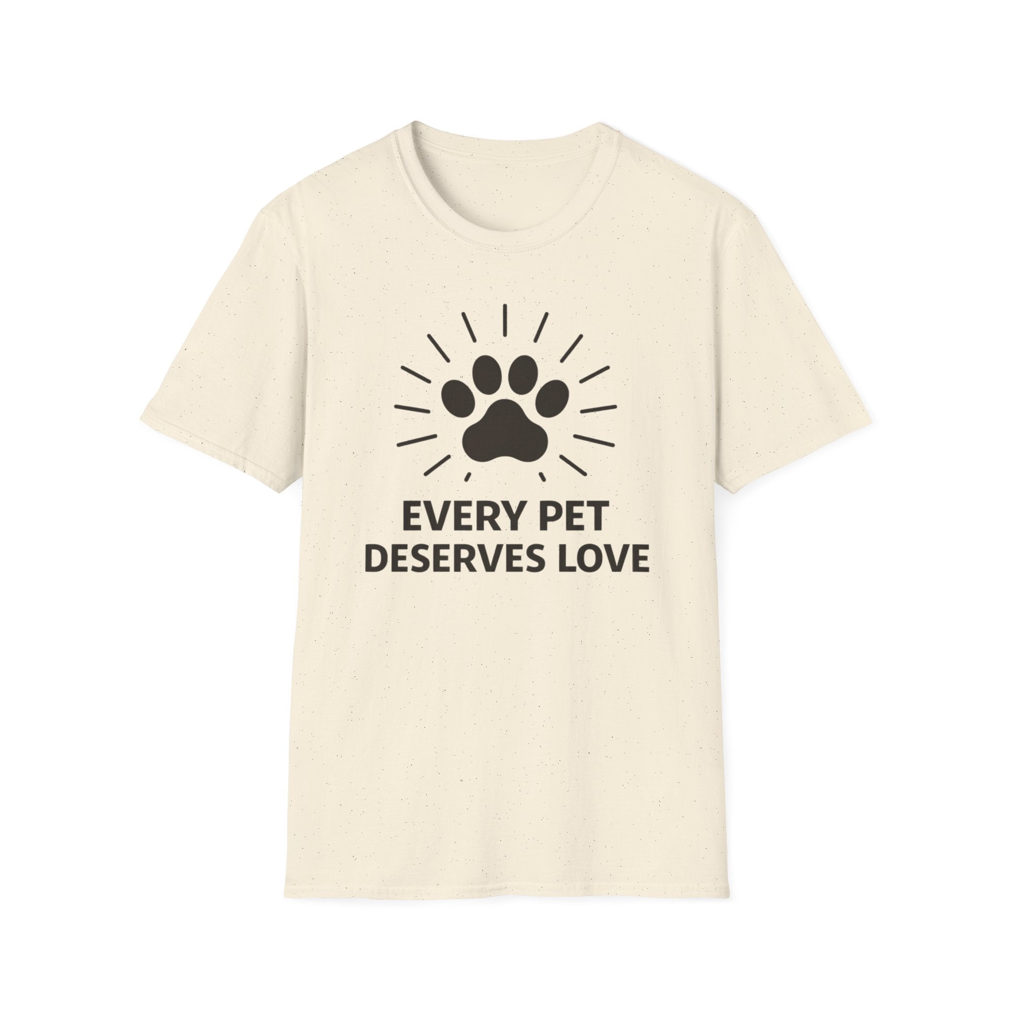 Pet Love T-Shirt — "Every Pet Deserves Love" Paw Print Tee