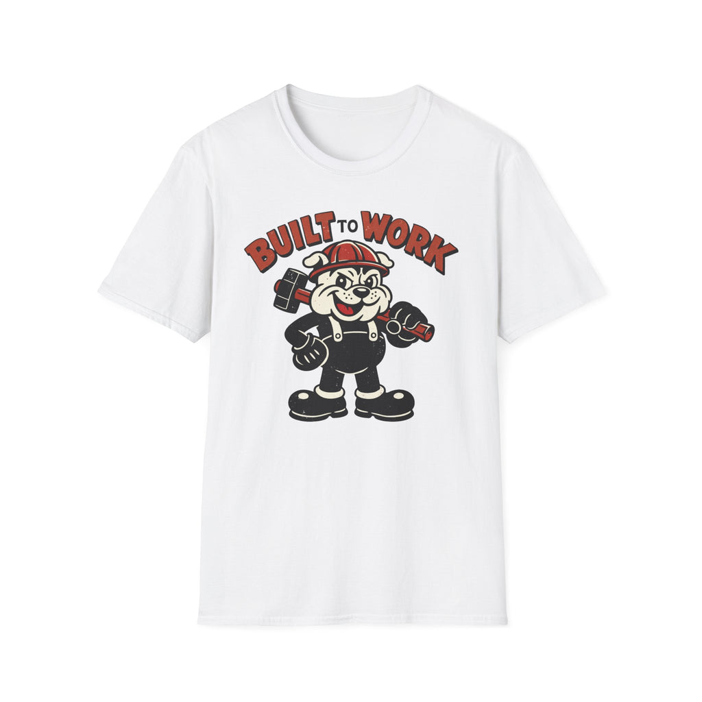 Built to Work T-Shirt — Retro Mechanic Cartoon Graphic Tee