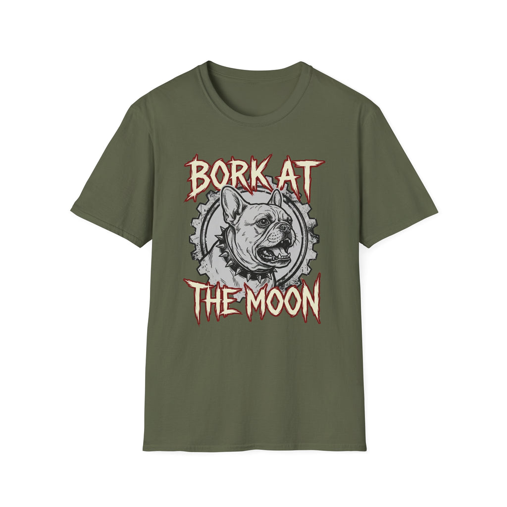Bork At The Moon T-Shirt — Gothic Dog Graphic Tee