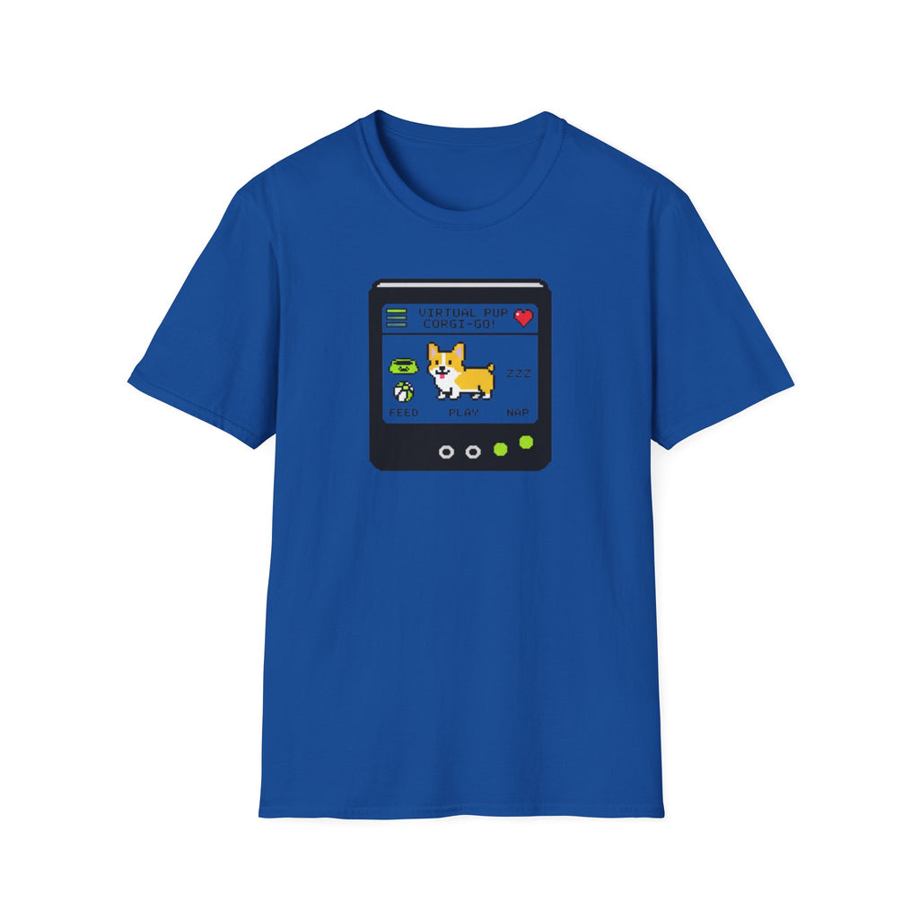 Virtual Pet Game T-Shirt — Cute Pixel Pet Corgi Shirt