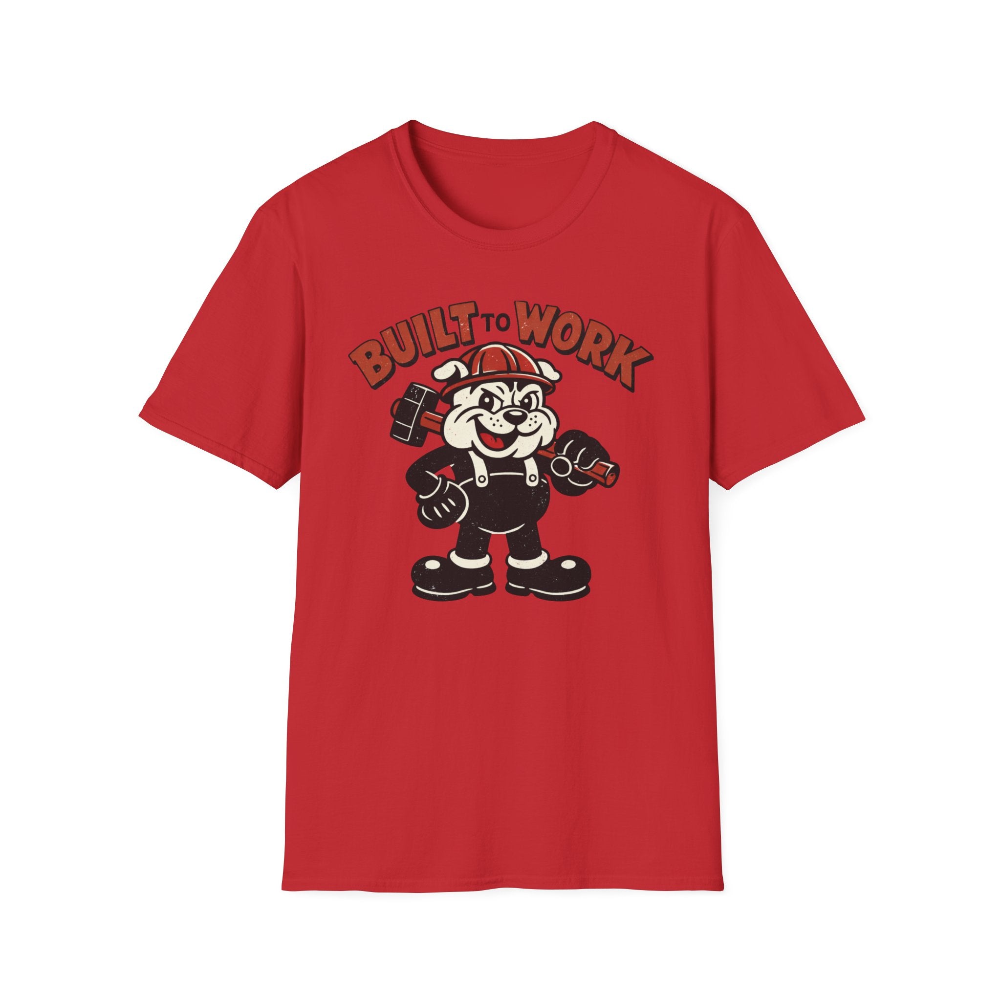Built to Work T-Shirt — Retro Mechanic Cartoon Graphic Tee