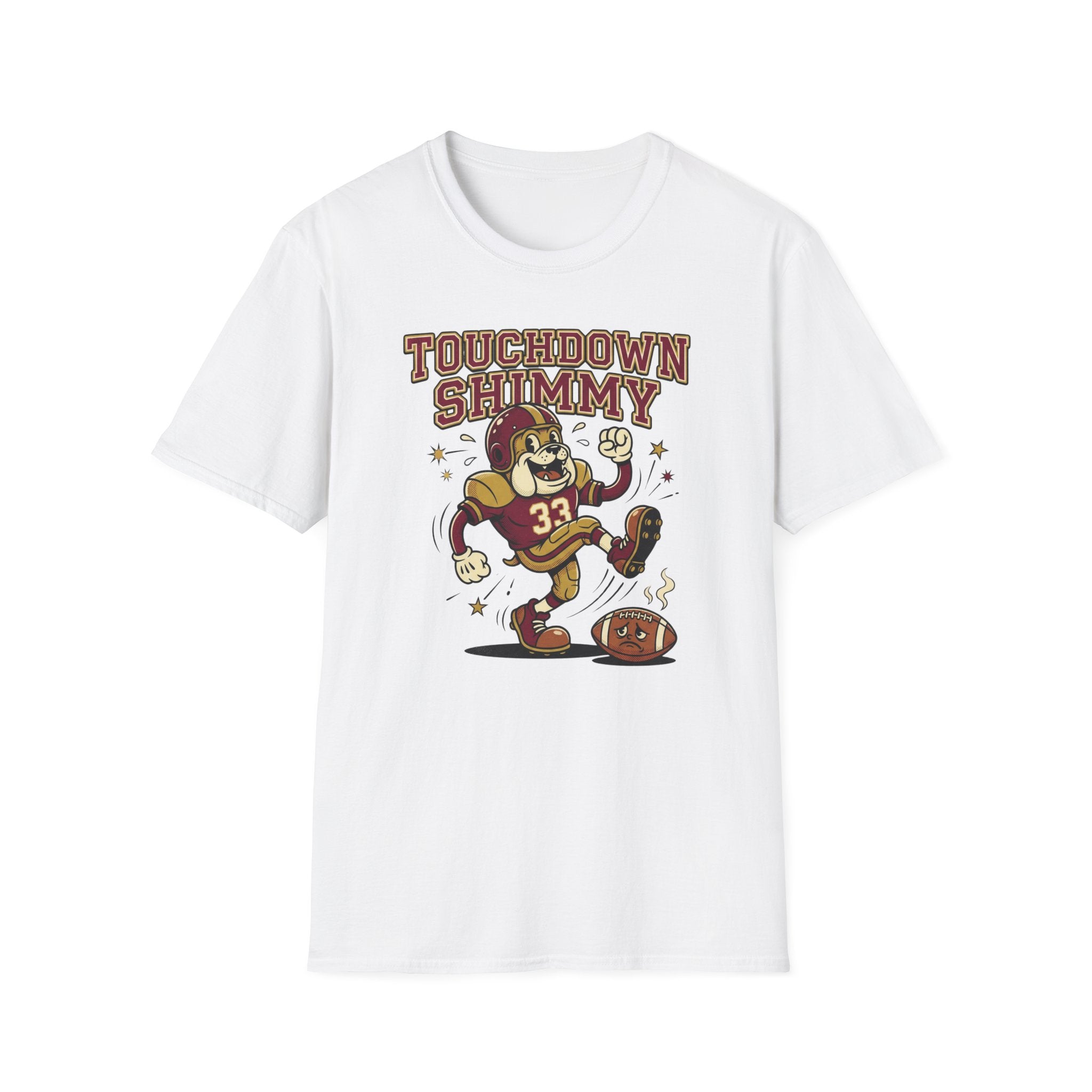Touchdown Shimmy T-Shirt — Vintage Football Mascot Tee