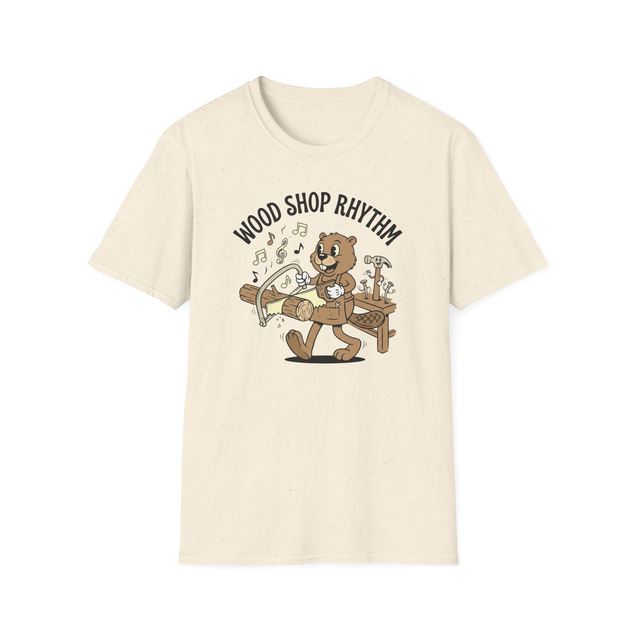 Wood Shop Rhythm T-Shirt – Cute Beavers Carpentry Graphic Tee