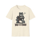 Bad to the Bone Bulldog T-Shirt — Retro Biker Dog Graphic Tee