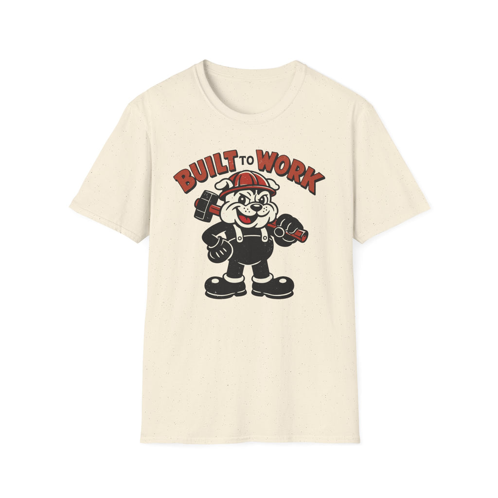 Built to Work T-Shirt — Retro Mechanic Cartoon Graphic Tee