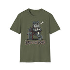 Bad to the Bone Bulldog T-Shirt — Retro Biker Dog Graphic Tee