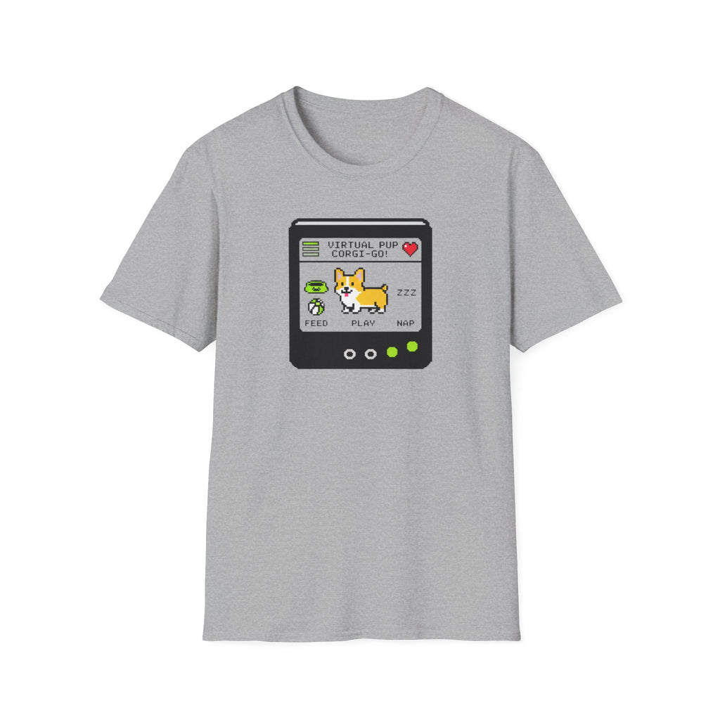 Virtual Pet Game T-Shirt — Cute Pixel Pet Corgi Shirt