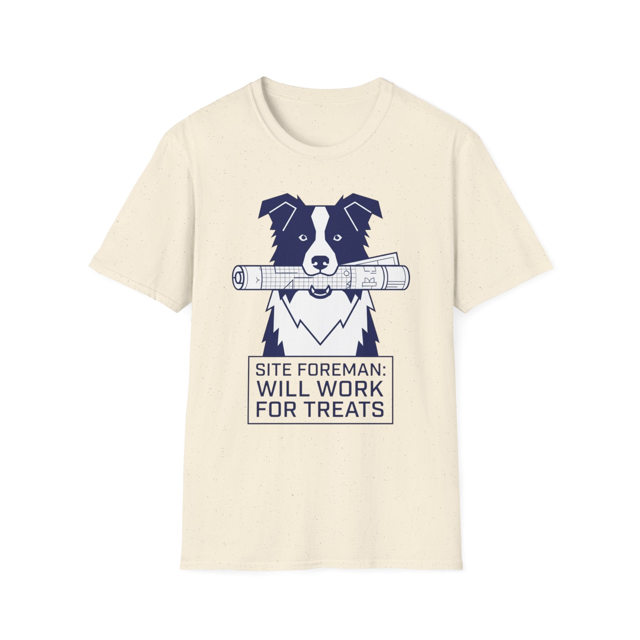 Site Foreman Dog T-Shirt – "Will Work for Treats" Construction Humor Tee