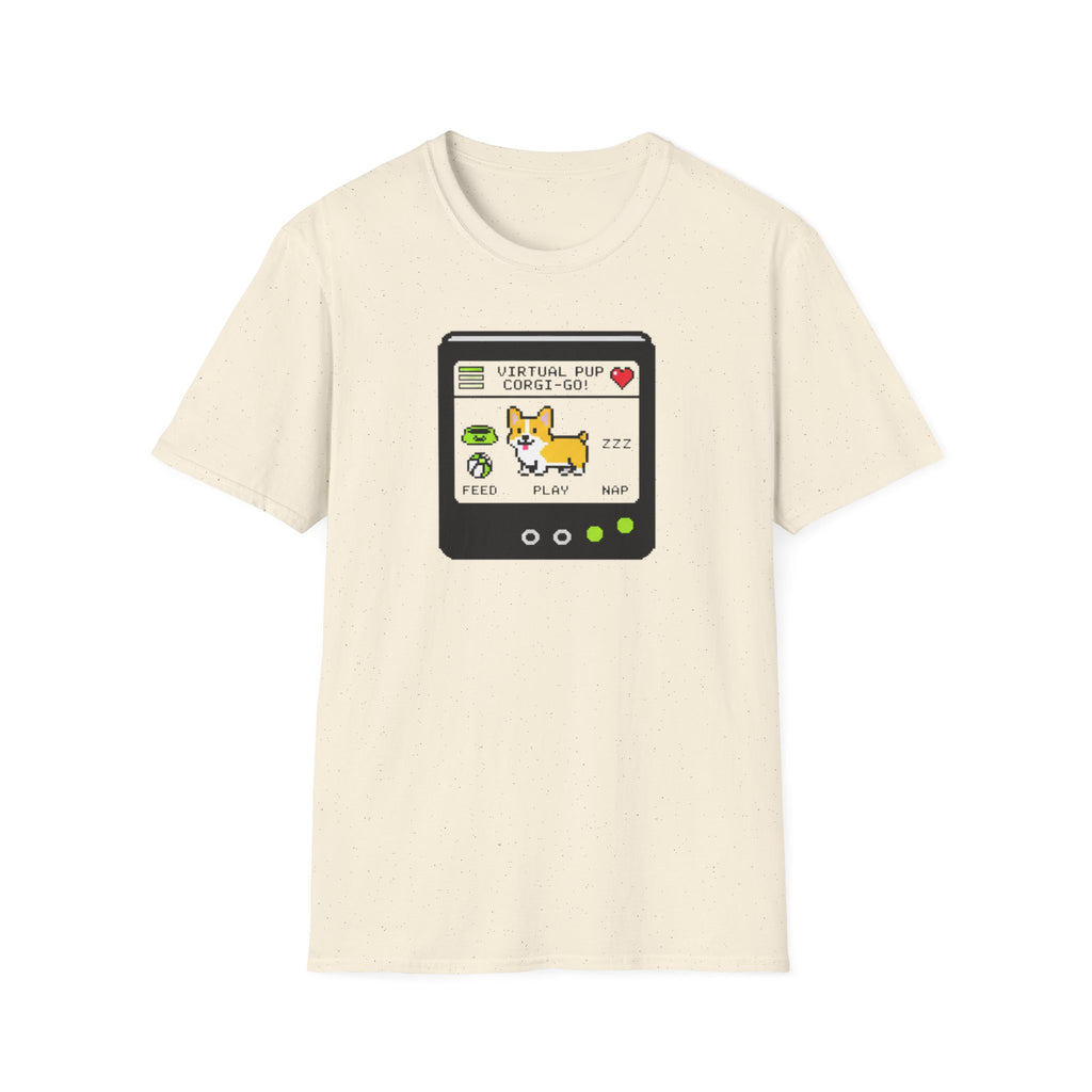 Virtual Pet Game T-Shirt — Cute Pixel Pet Corgi Shirt