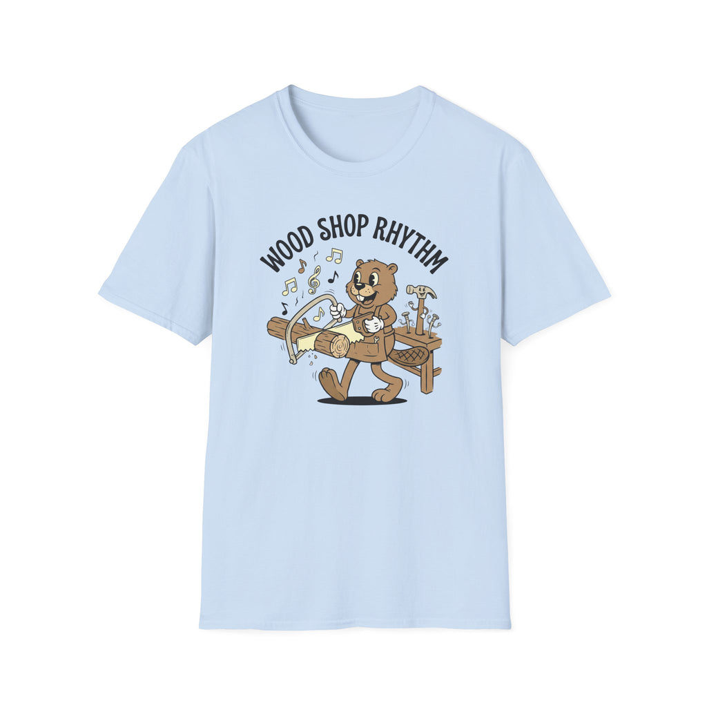 Wood Shop Rhythm T-Shirt – Cute Beavers Carpentry Graphic Tee