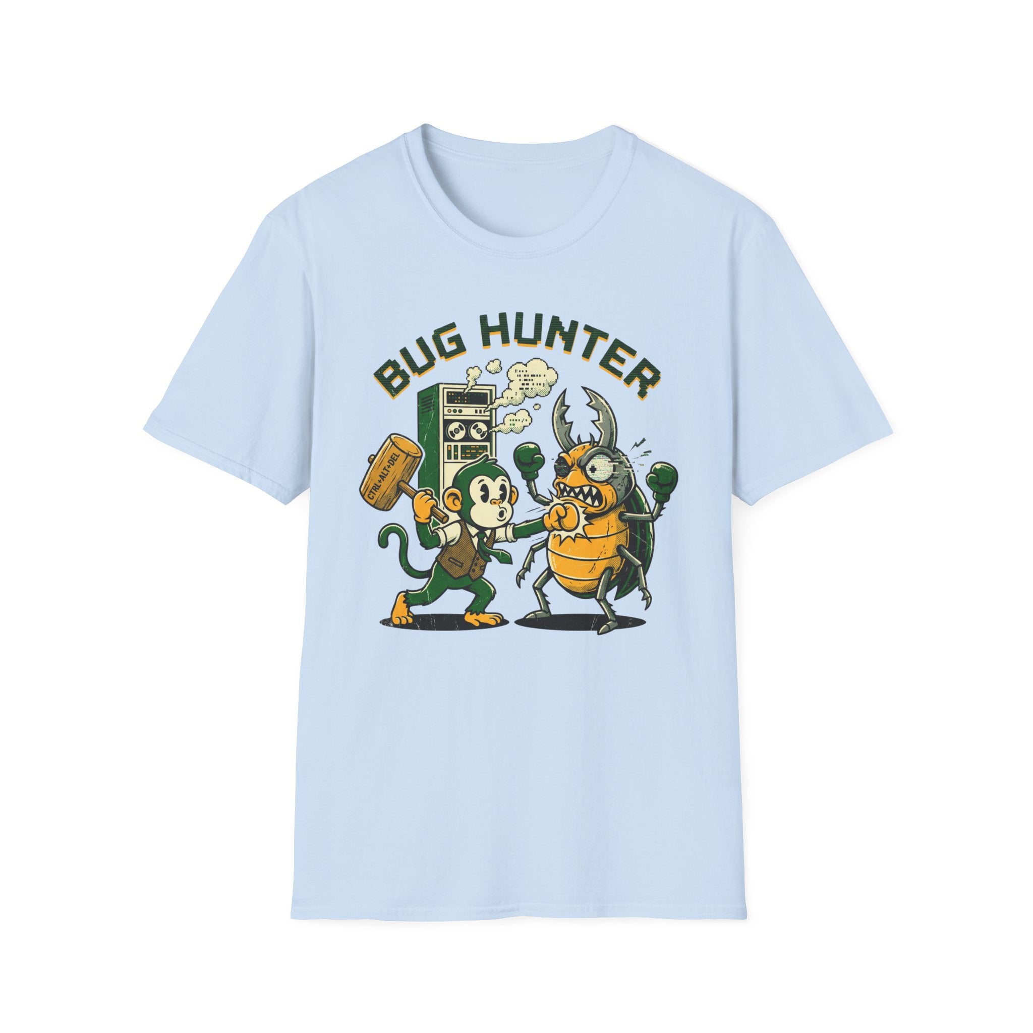 Bug Hunter T-Shirt — Retro Cartoon Pest Control Tee