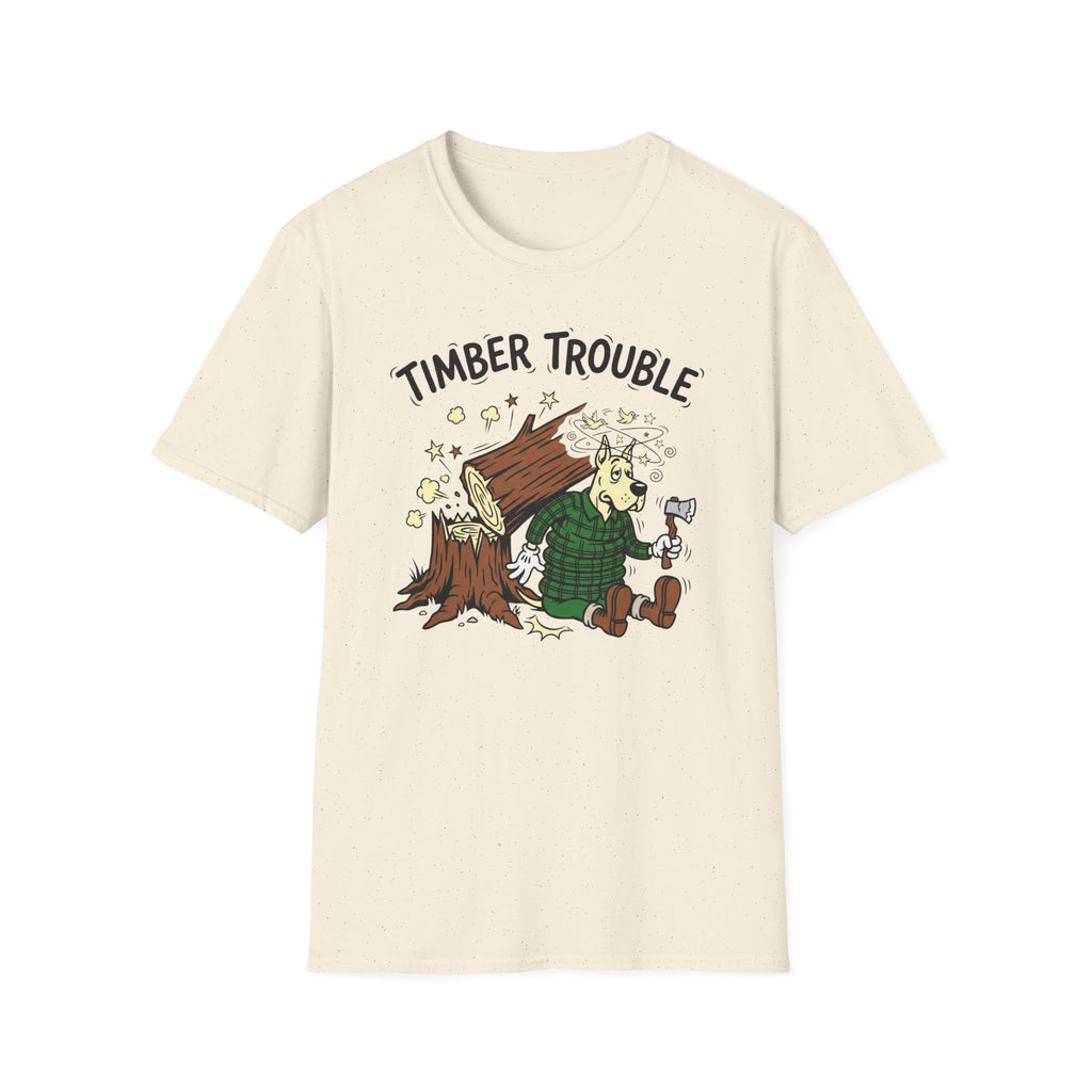 Timber Trouble T-Shirt — Funny Lumberjack Graphic Tee