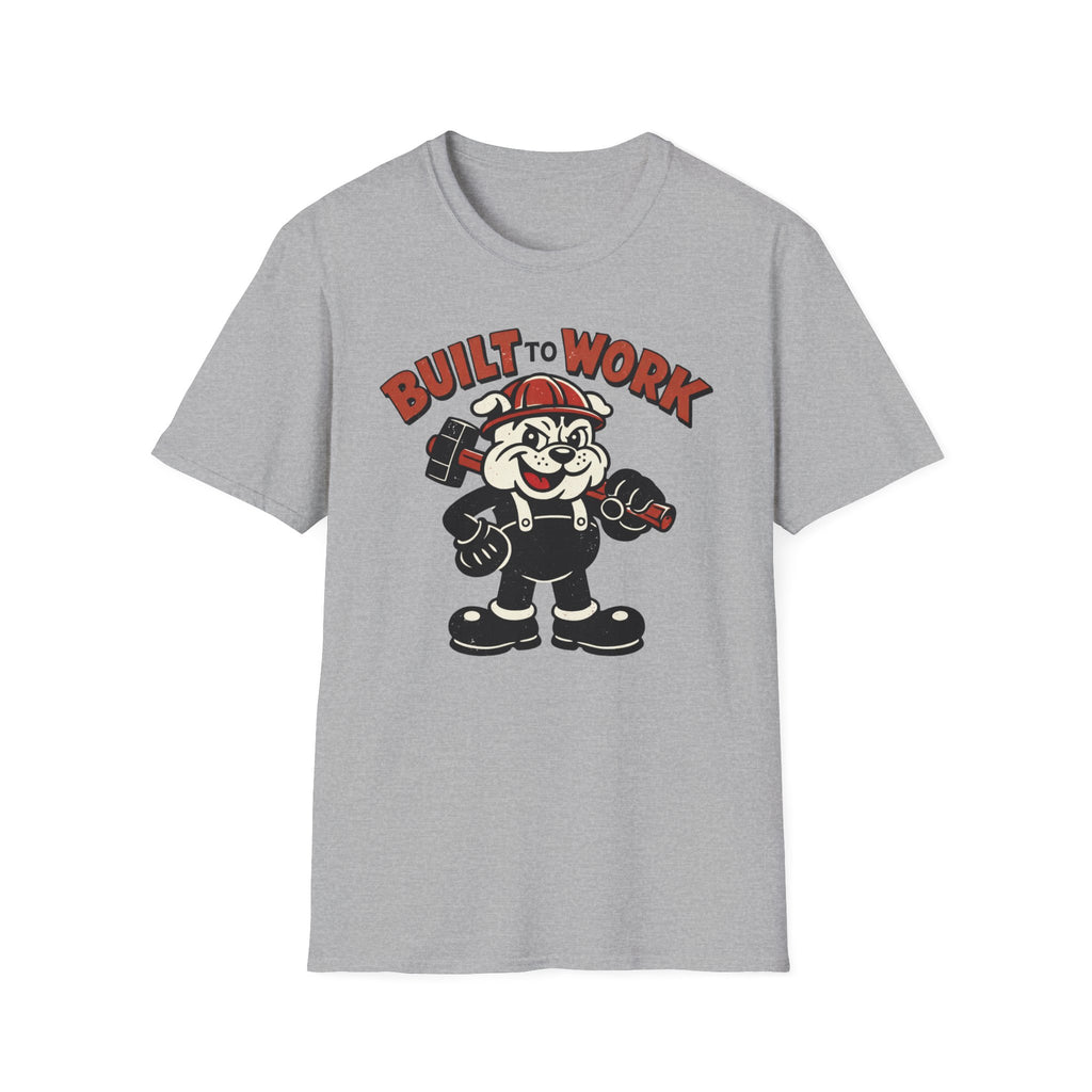 Built to Work T-Shirt — Retro Mechanic Cartoon Graphic Tee