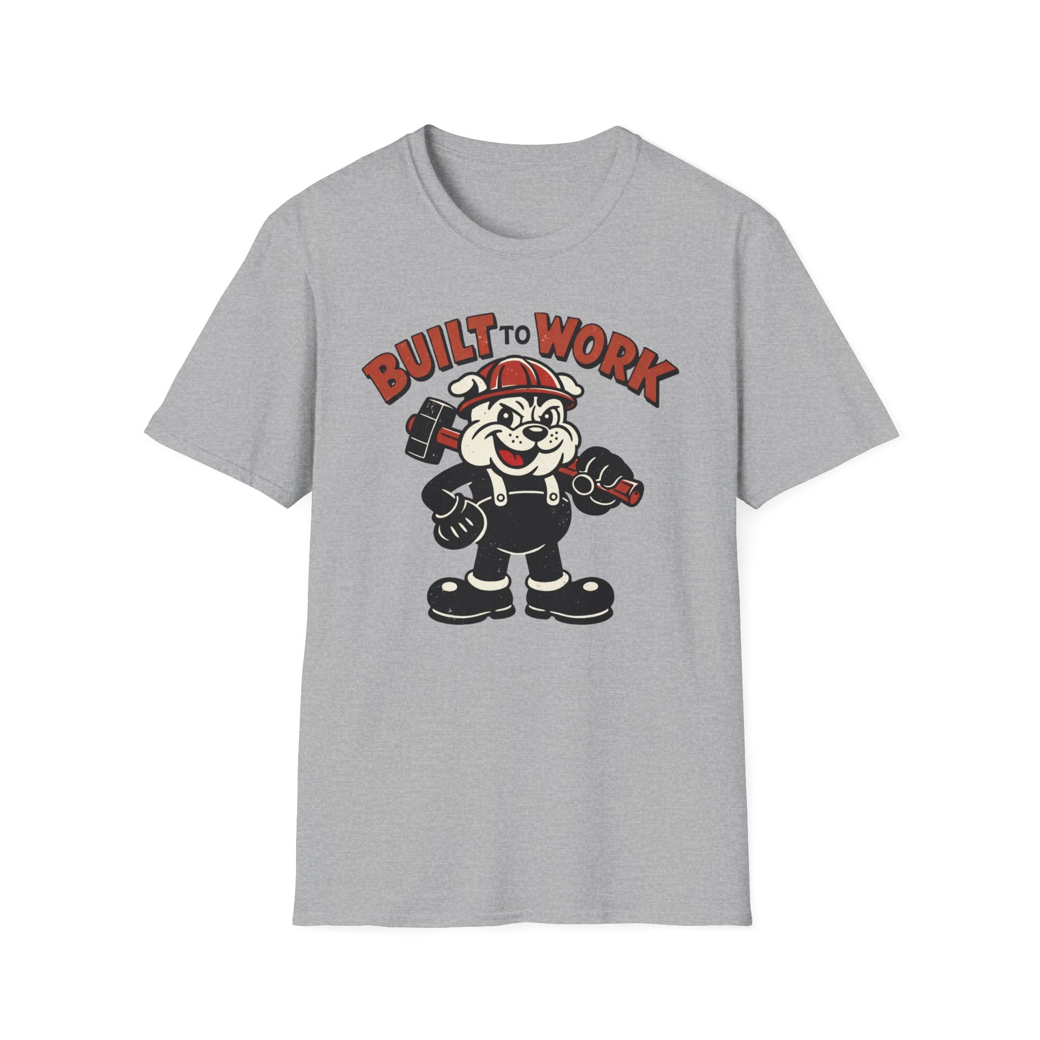 Built to Work T-Shirt — Retro Mechanic Cartoon Graphic Tee