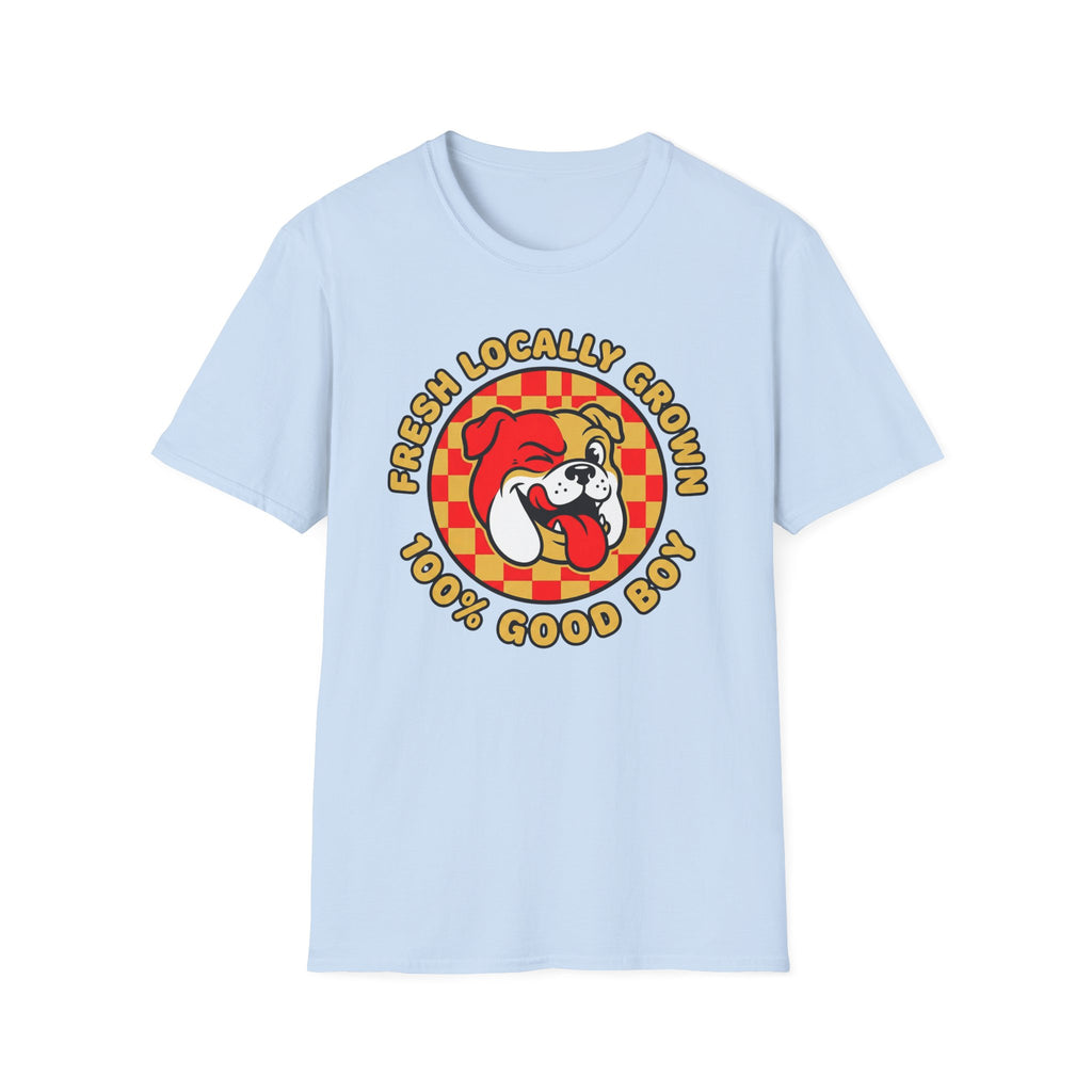 100% Good Boy T-Shirt — Fresh Locally Grown Retro Dog Graphic Tee