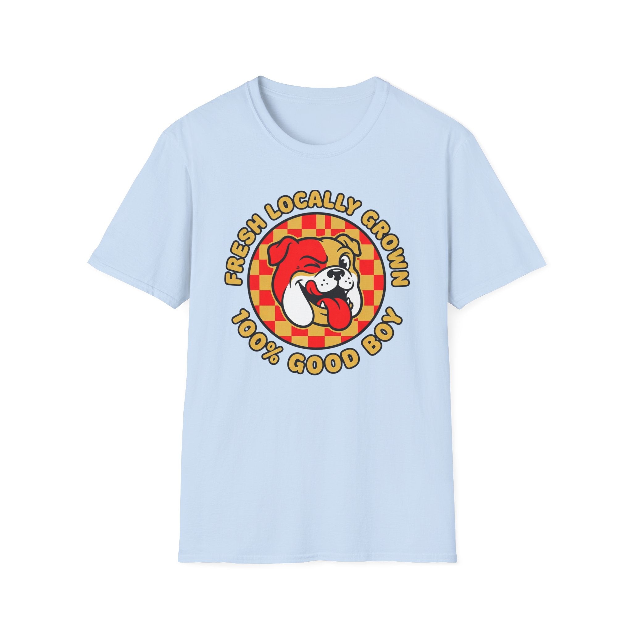 100% Good Boy T-Shirt — Fresh Locally Grown Retro Dog Graphic Tee