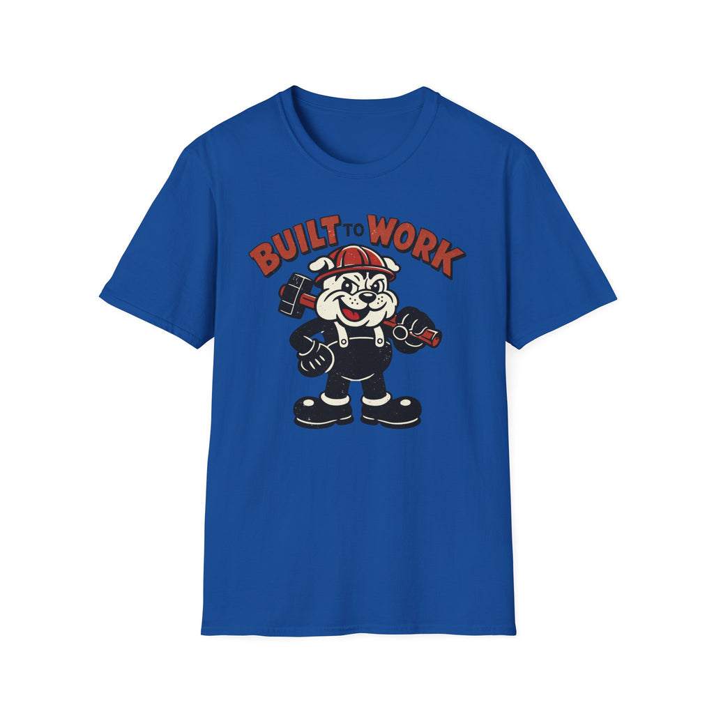 Built to Work T-Shirt — Retro Mechanic Cartoon Graphic Tee