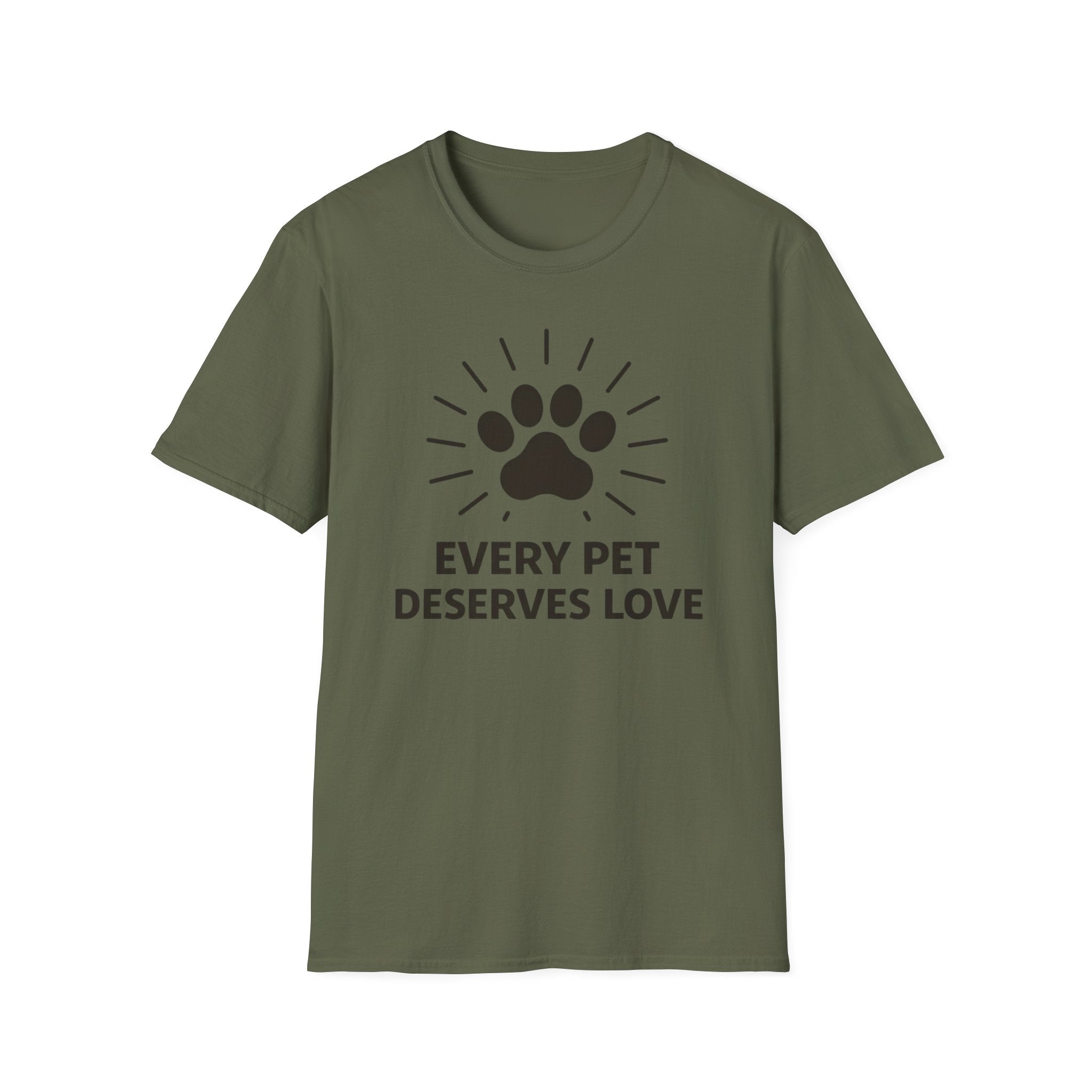 Pet Love T-Shirt — "Every Pet Deserves Love" Paw Print Tee