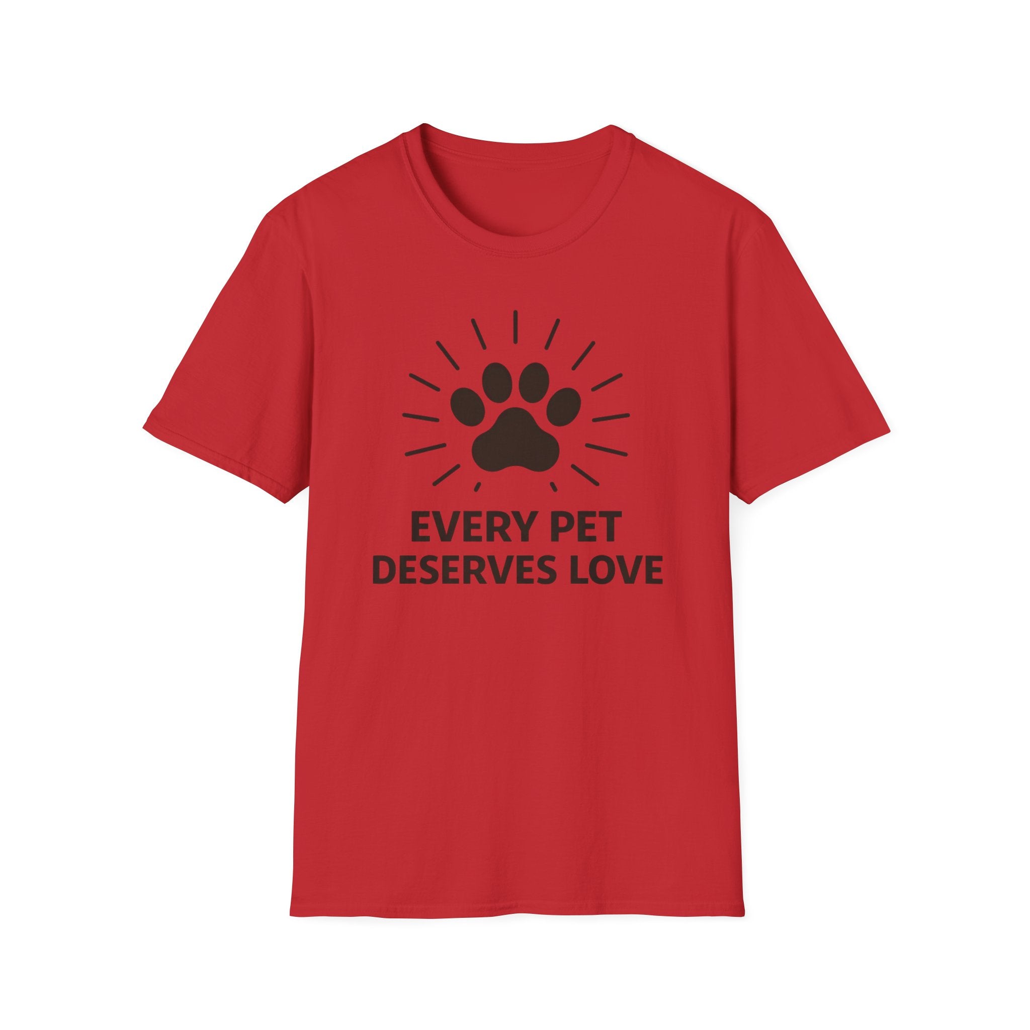 Pet Love T-Shirt — "Every Pet Deserves Love" Paw Print Tee